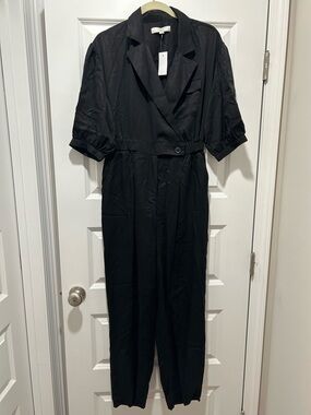 LOFT Black Tailored Short-Sleeve Jumpsuit BNWT